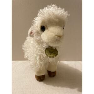 Aurora Miyoni 8" Llama Small White Stuffed Plush Fuzzy Animal Toy